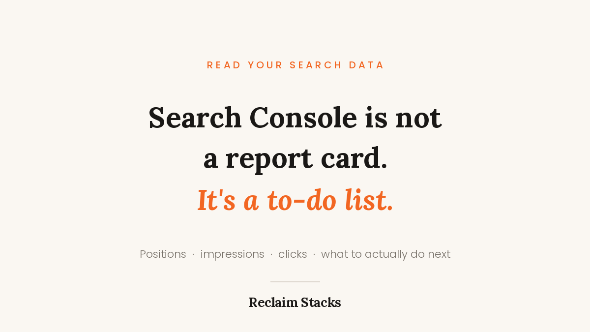 How to read Google Search Console data: positions, impressions and clicks explained
